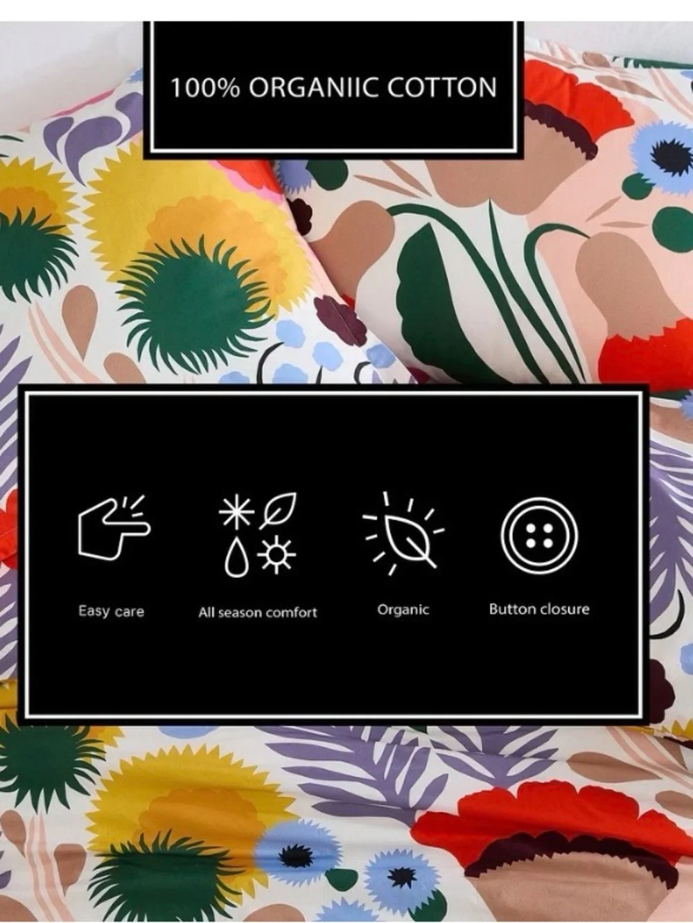 Marimekko Ojakellukka full/queen duvet cover with 1 pillowcase